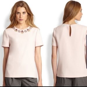 Kate Spade Embellished Beaded Short Sleeve Top 4
